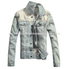 veste en jean bleu clair pour homme